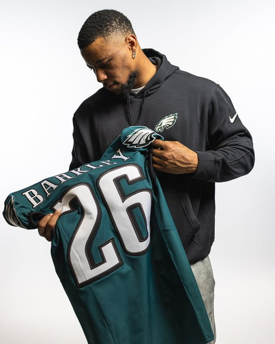 Saquan Barkley Signed Green Jersey